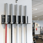 Skivstångshållare med fem skivstänger - Barbell holder 5 places