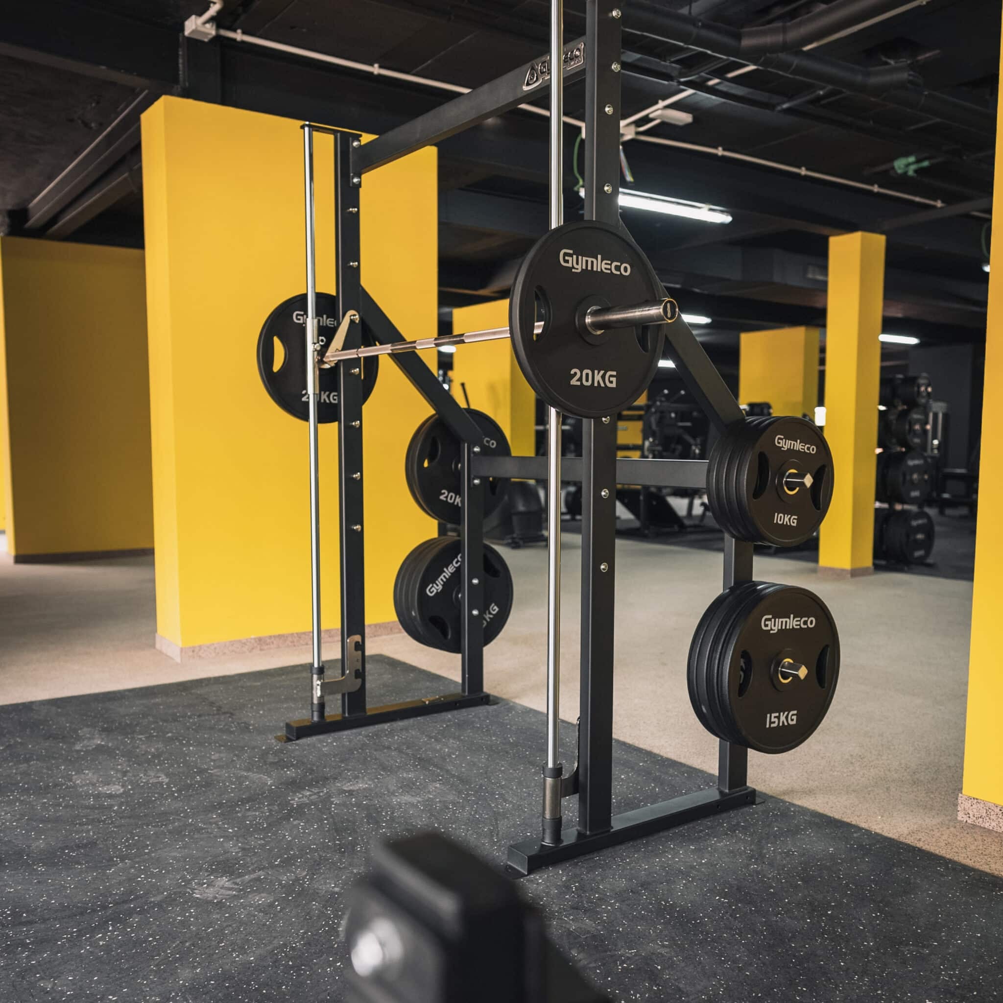 Gymleco 822 weight plate polyurethane and 280 Smith Machine