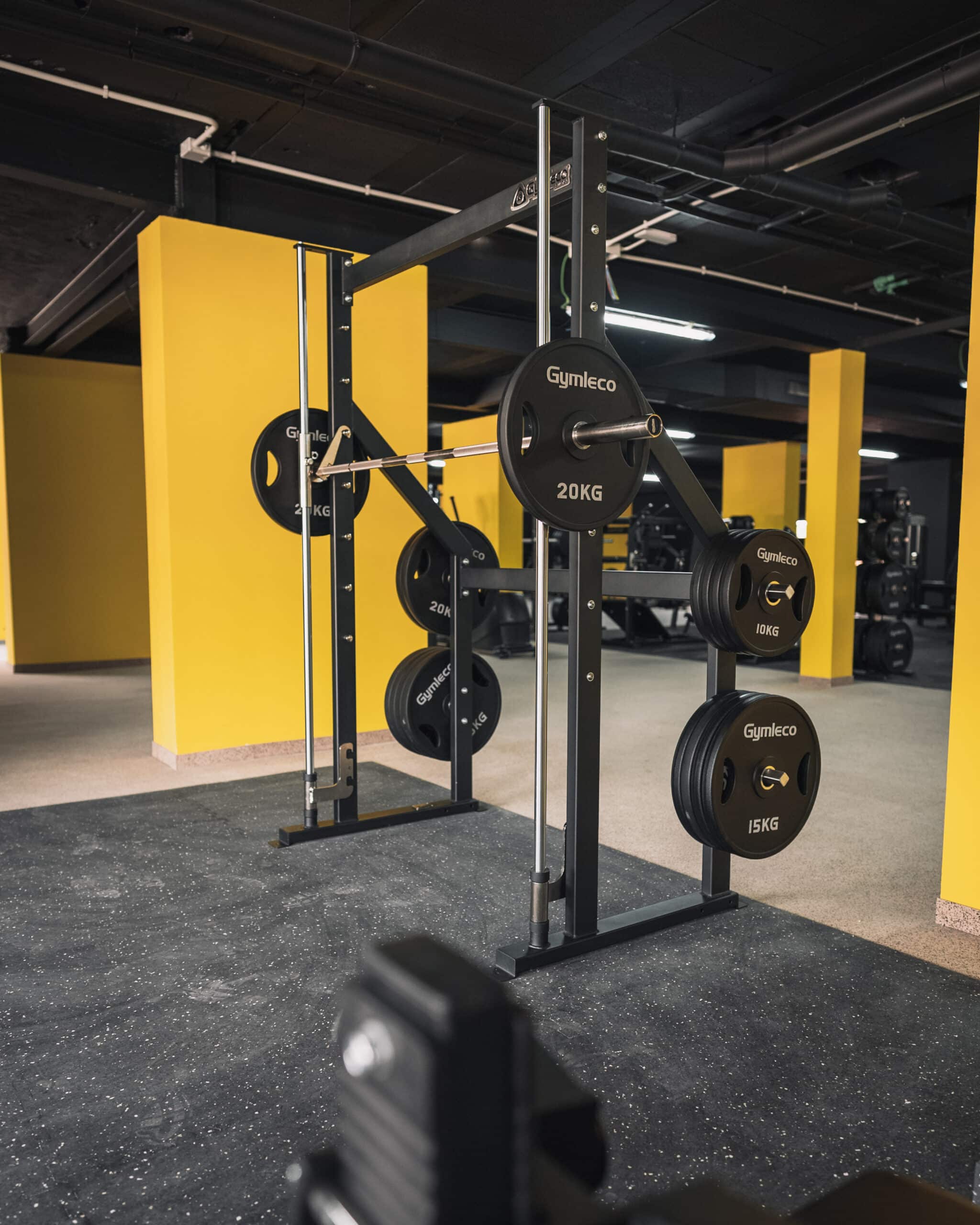 Gymleco 822 weight plate polyurethane and 280 Smith Machine