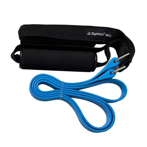 Träningband med handtag blå - Resistance band with handle blue