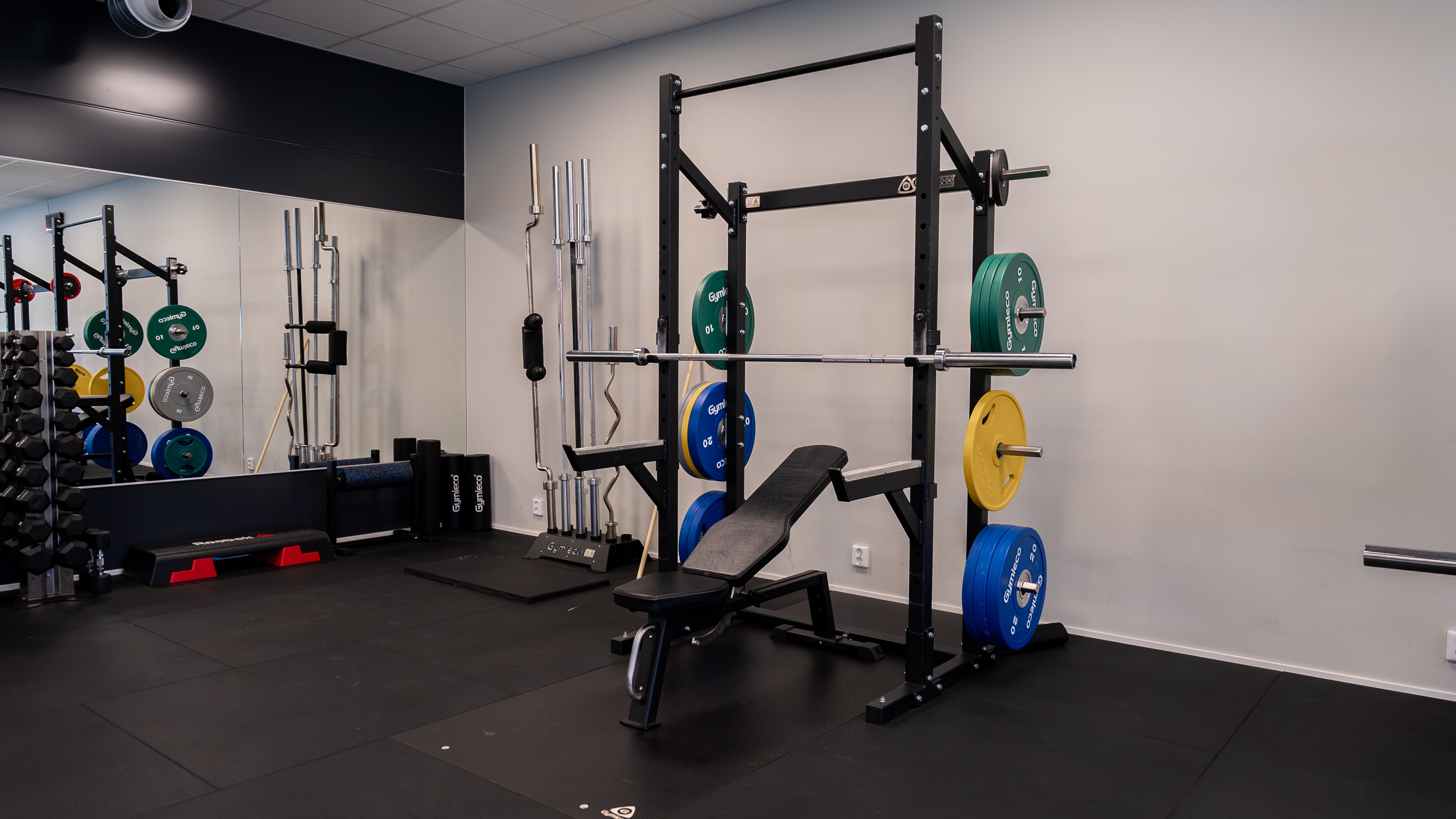 smith machine with weight plats - smith maskin med viktskivor