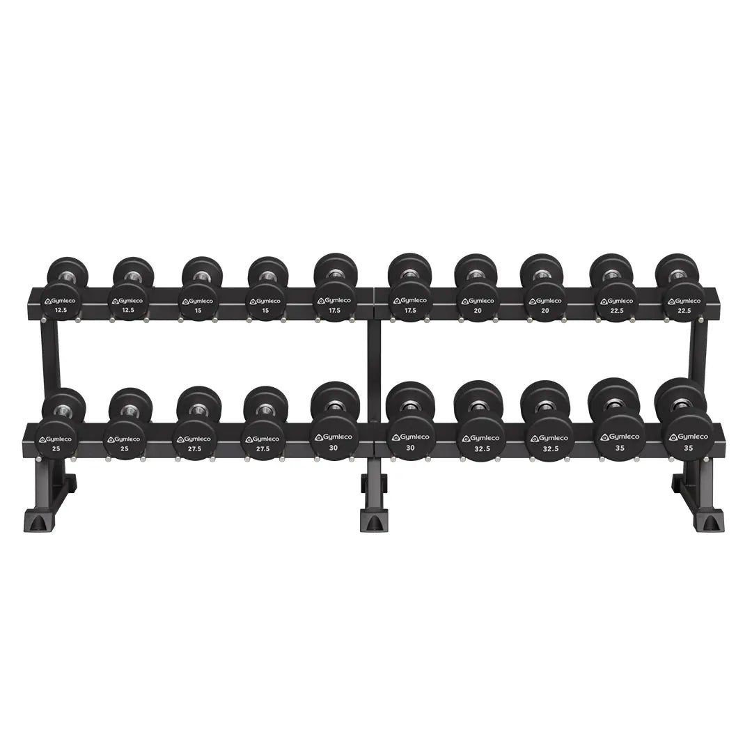 Dumbbell Rack, 10 Pairs, 2.4 m front