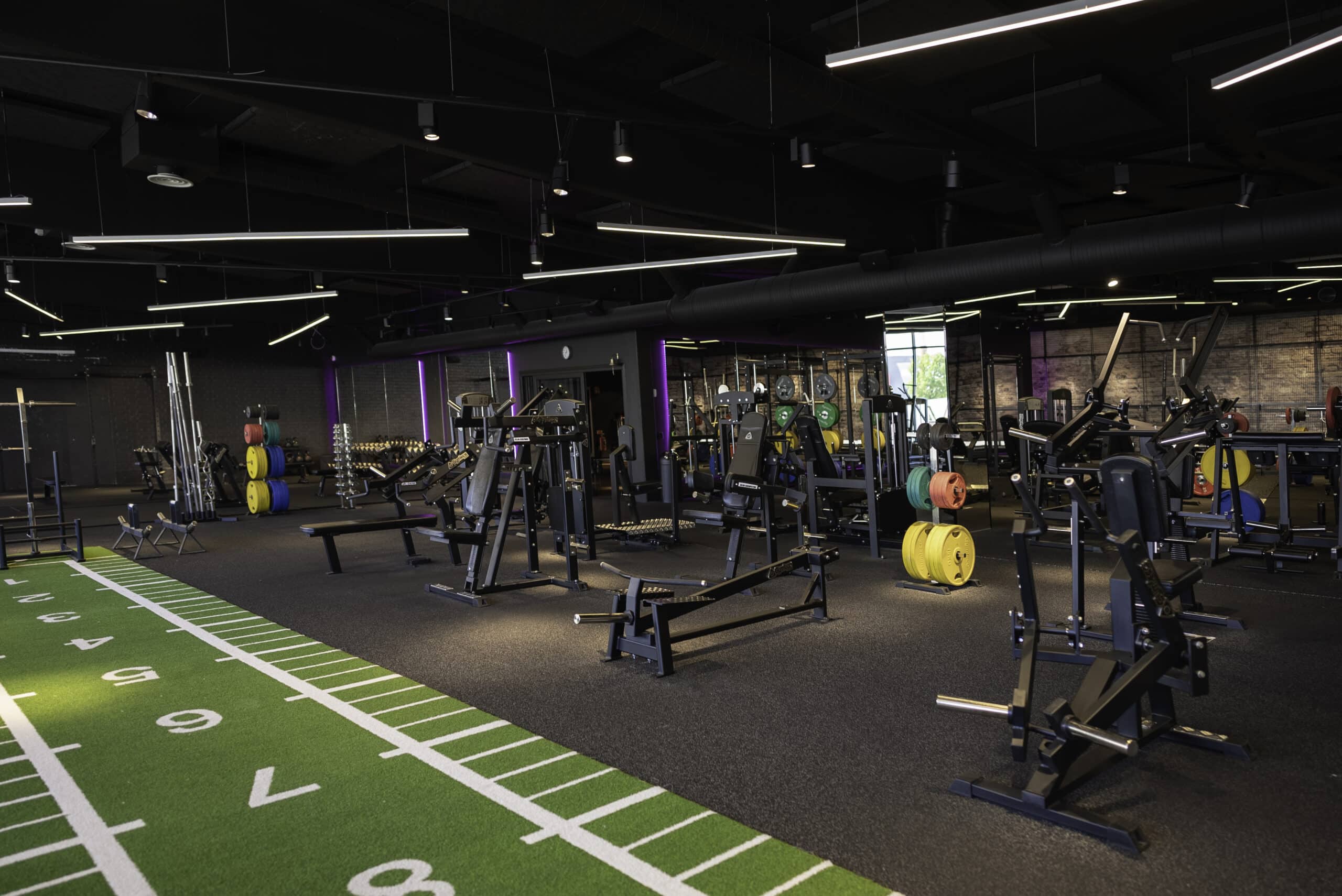 Gymleco 115 T-Bar Row and other machines at gym