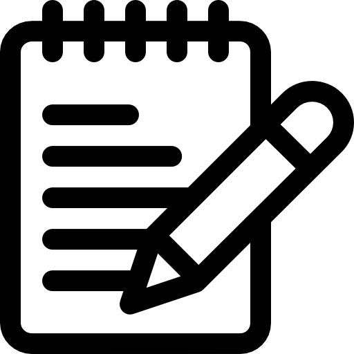 notepad icon - anteckningsblock ikon
