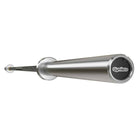 A black chrome weightlifting bar with the brand name 'GYMLECO' displayed on the handle.