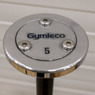 Metallic barbell with 'Gymleco' branding and number '5'