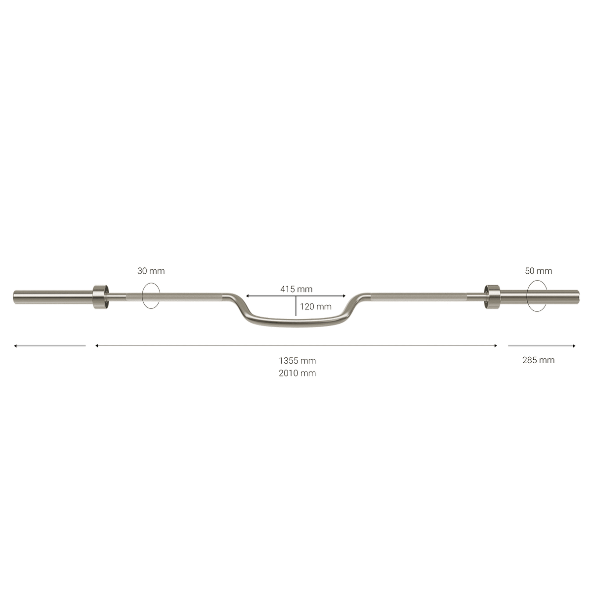Barbell Rectangular Curved Barbell for Comfortable Lifting in the Gym – Gymleco