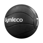 Black medicine ball with 'Gymleco' branding and number '7' on a white background