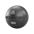 Black medicine ball with 'Gymleco' branding and '3KG' marking on a white background