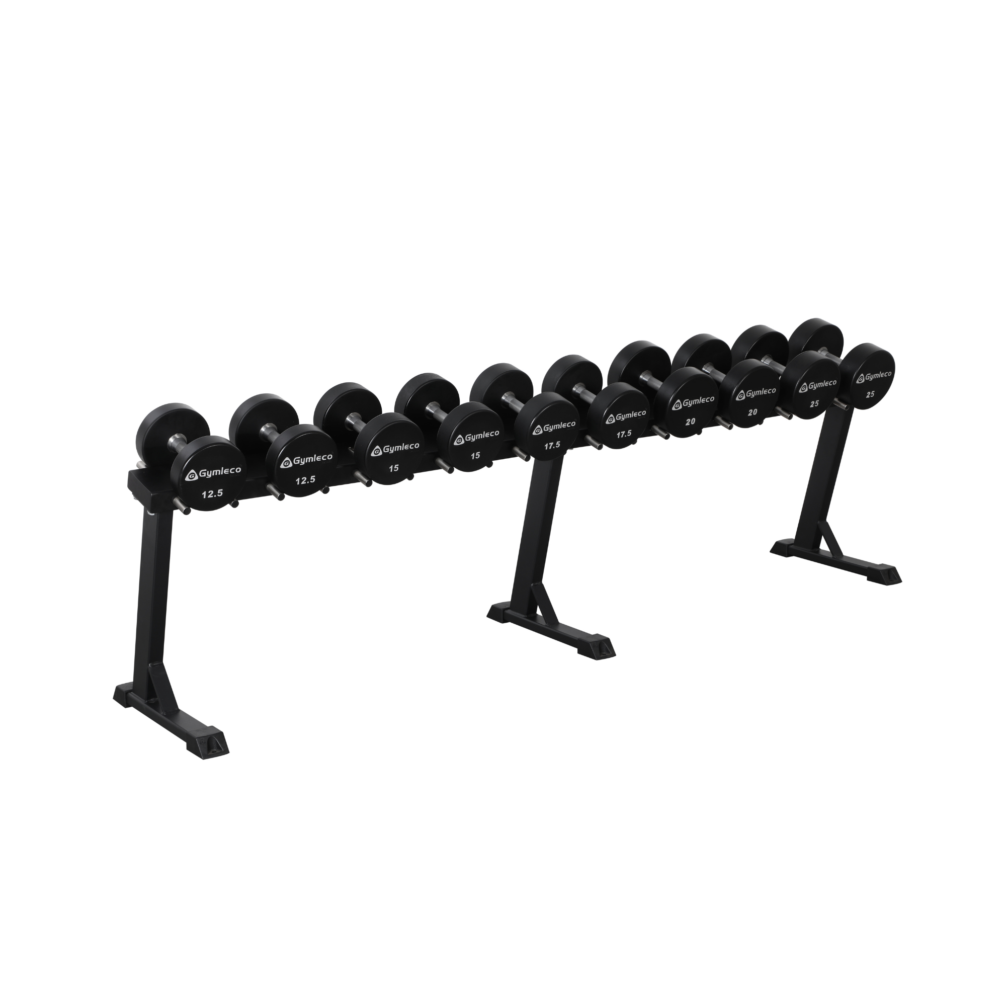 Gymleco single tire dumbbell rack with dumbells