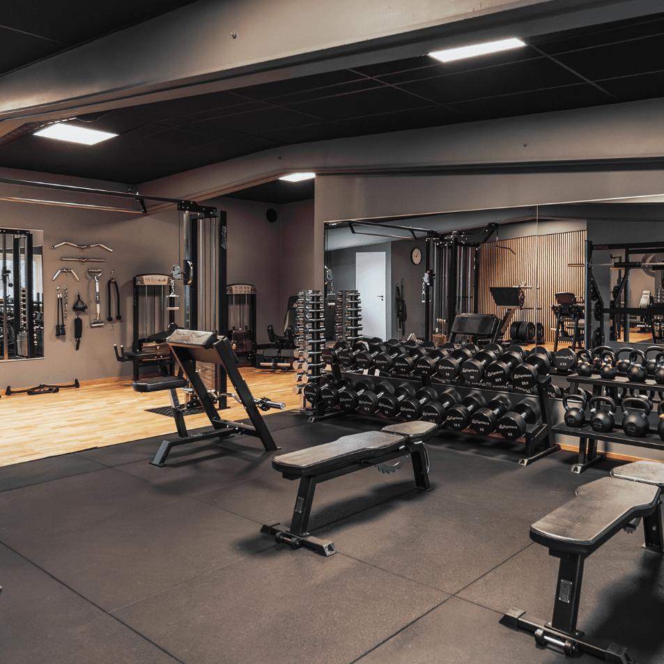 Gym med hantlar - Gym with dumbbells